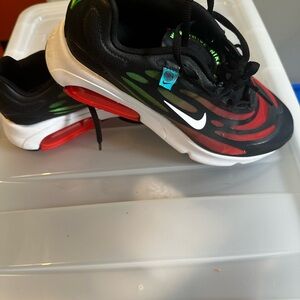 Nike Kids Black, Red, and Green Sneakers